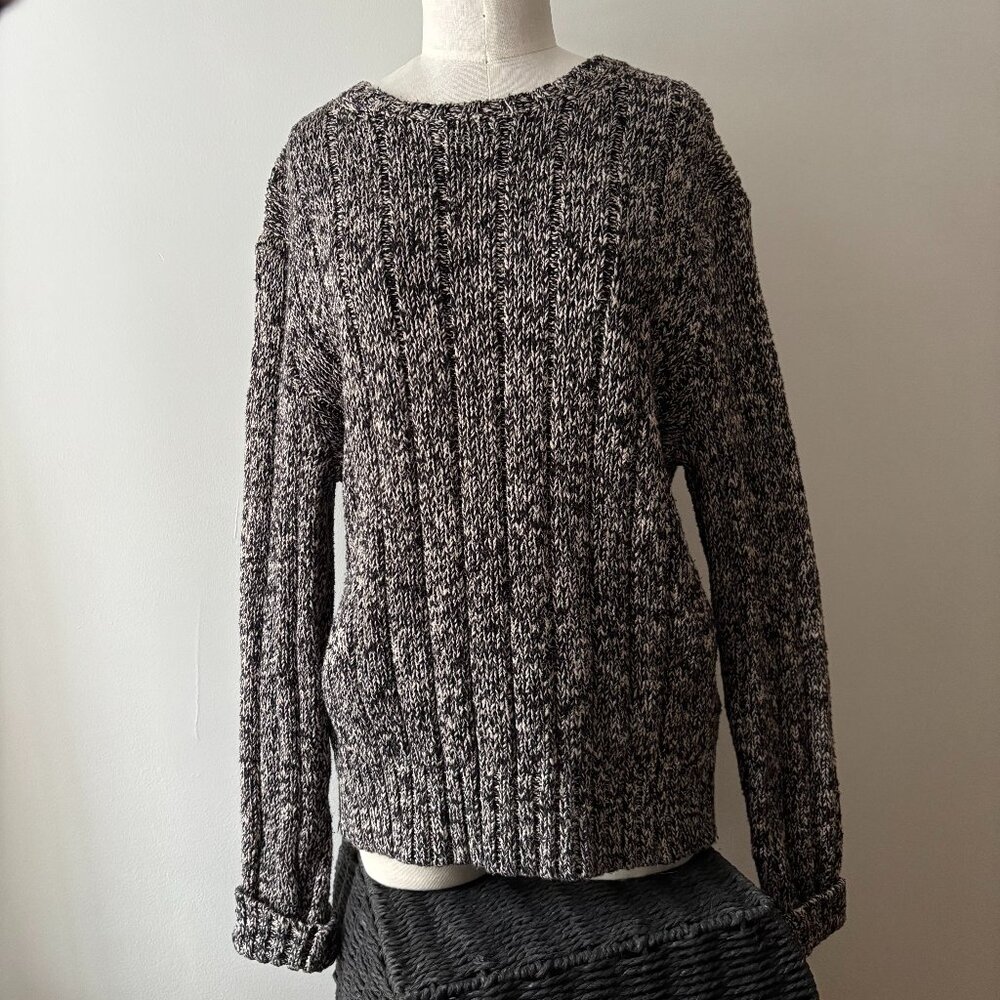 SALE   1990s Ralph Lauren Heavy Cotton Sweater | Vintage Chunky Crewneck Knit